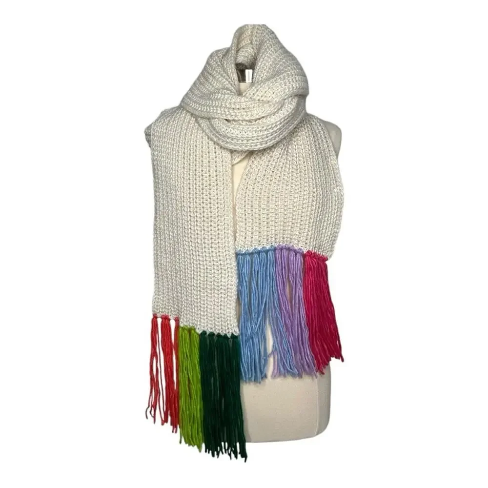 Anthropologie colorful fringe